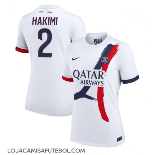 Camisa de Futebol Paris Saint-Germain Achraf Hakimi #2 Equipamento Secundário Mulheres 2024-25 Manga Curta